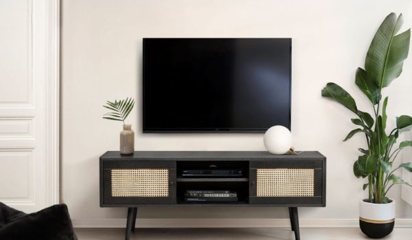 Deluxe black TV Unit Roomset small