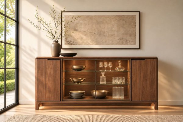 Mountain Modern walnut roomset Chat small